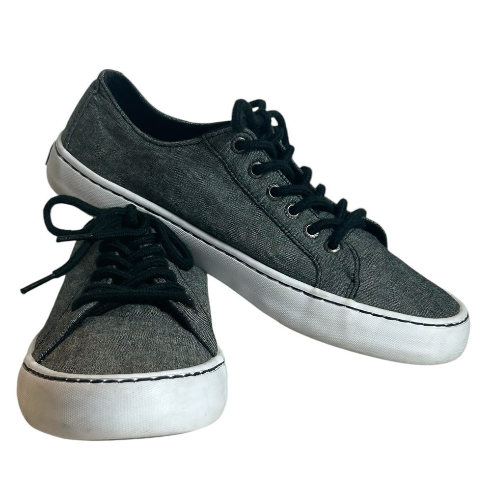 Sperry Top Sider Mens 8 Casual Sneakers Gray Cotton Low Top Lace Up Cotton
